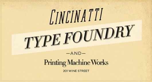 CIncinatti type foundry #type #retro
