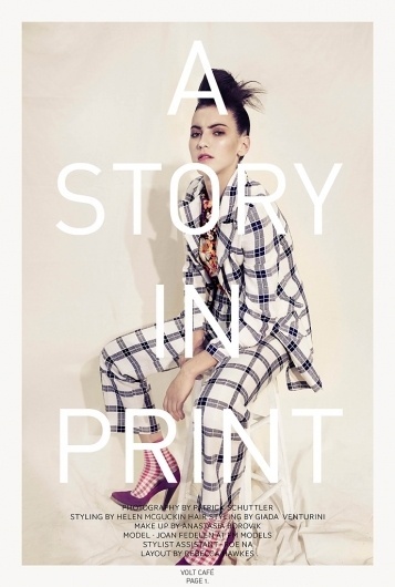A story in print | Volt Café | by Volt Magazine #design #graphic #volt #photography #art #fashion #layout #magazine #typography
