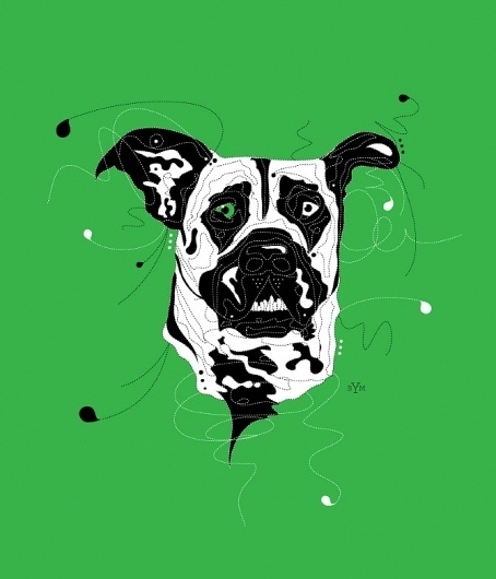 Yellow Bird Machine -- Illustrations by Amy Martino #green #graphic #illustration #animal #dog