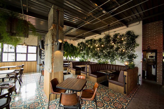La Roquesa restaurant bar interior design - Grits + Grids