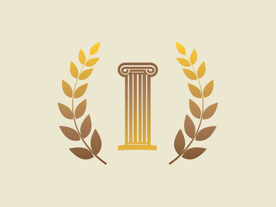 PAMASIS Law Chambers Symbol #branding #wreath #pillar #brand #symbol #identity #logo