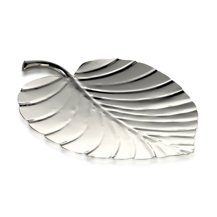 Palm Platter Steel Shiny 27cm x 22.5cm