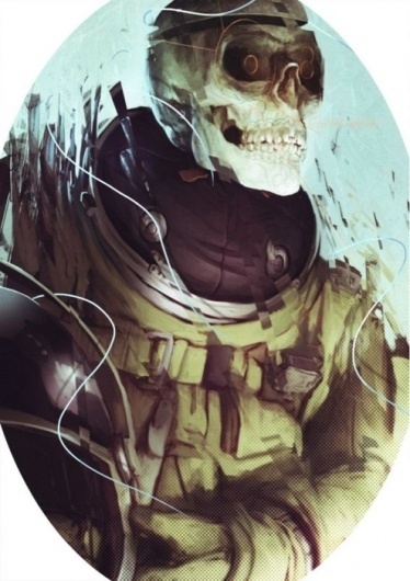 Skool.jpg 495×700 pixels #illustration #spaceman #skull