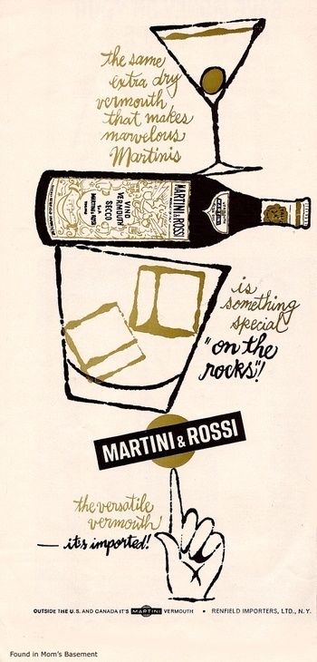 Martini & Rossi vintage ad #lettering #60s #advertising #vintage #pen #hand