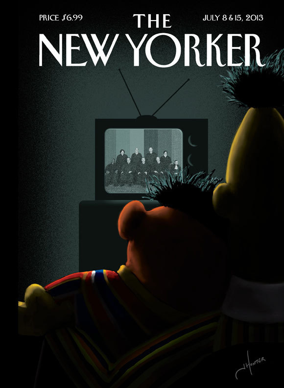 new yorker cover bert ernie gay marriage 580.jpg #sesame #and #print #cover #yorker #illustration #equality #bert #gay #street #ernie #new