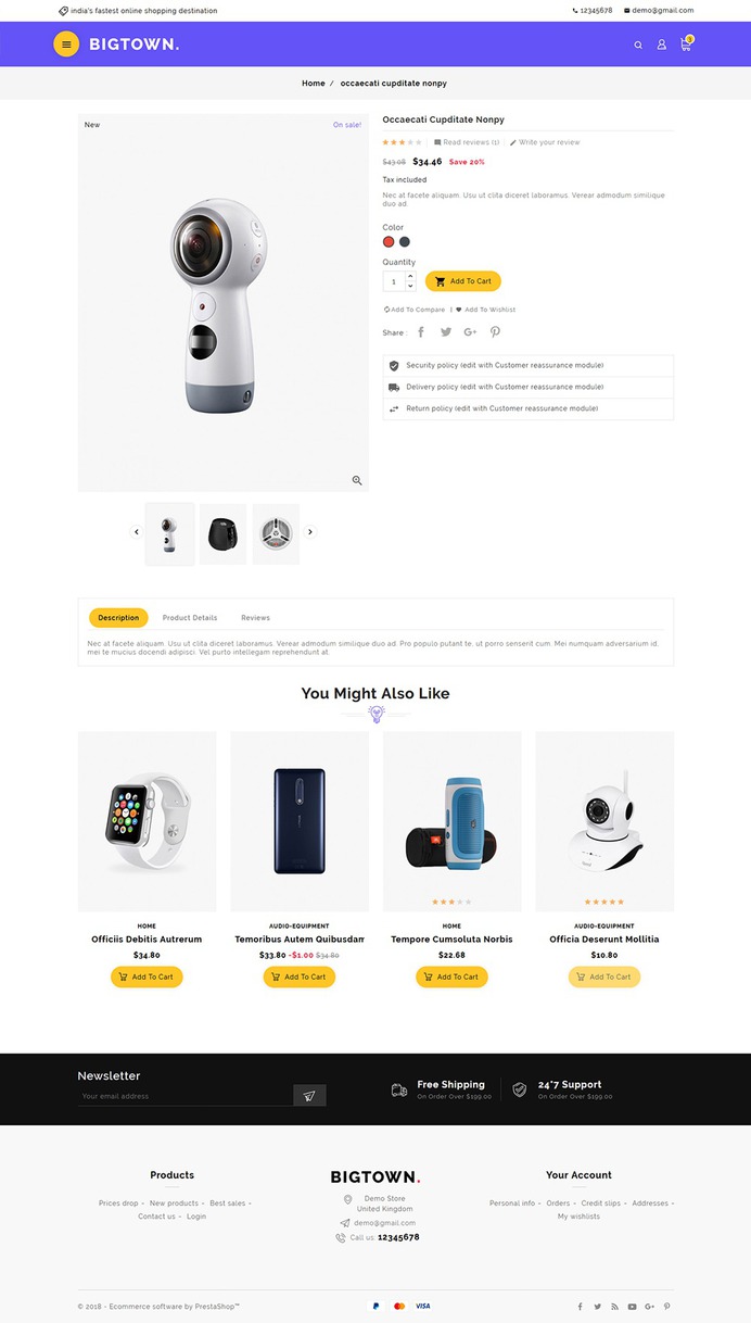 #Bigtown #Electronics - #MultiPurpose Store - #Prestashop #Responsive #Theme | #TemplateTrip #eCommerce #Website #Design #Template