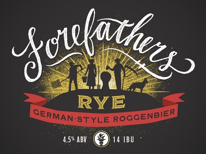 Forefathers Rye #script #retro #texture #illustration #type