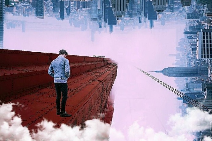 #photo edit#man#surreal#buildings