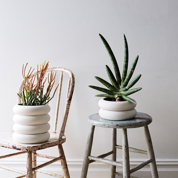 Stacked Porcelain Planter