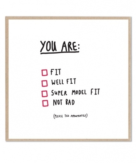 Lazy Oaf | You are Fit Card #illustration