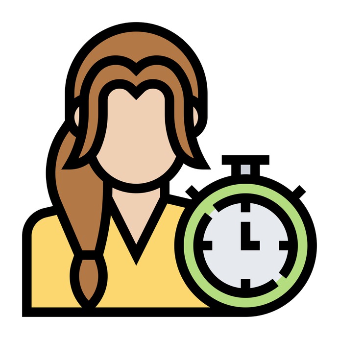 See more icon inspiration related to girl, woman, clock, overtime, time and date, young, user, avatar, profile and people on Flaticon.