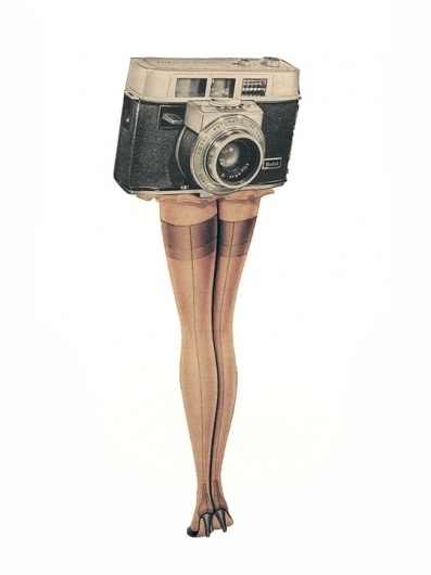 Dan Bina, Upskirt #bina #camera #dan #legs #upskirt #vintage #art #collage
