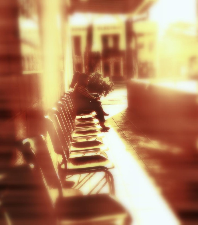 Waiting at the car wash by jasonlee3071 on DeviantArt #deviantart #chairs #depth of field #seats #person #daylight