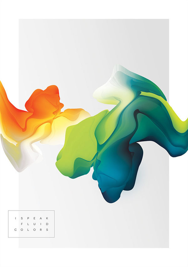I Speak Fluid Colors - Digital Art Project by Maria Grønlund