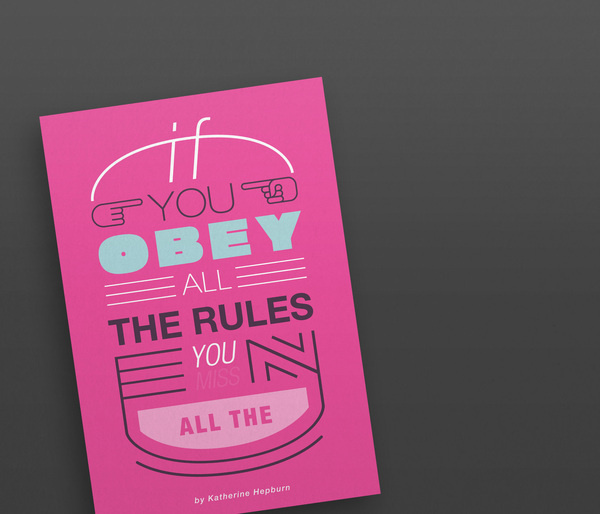 Quote of the week 06/01/2014Ivorin VrkaÅ¡ Â | Â http://behance.net/IvorinDesigner and visual artist based in Zagreb, Croatia.Â He is als #pink #fun #quote #typography