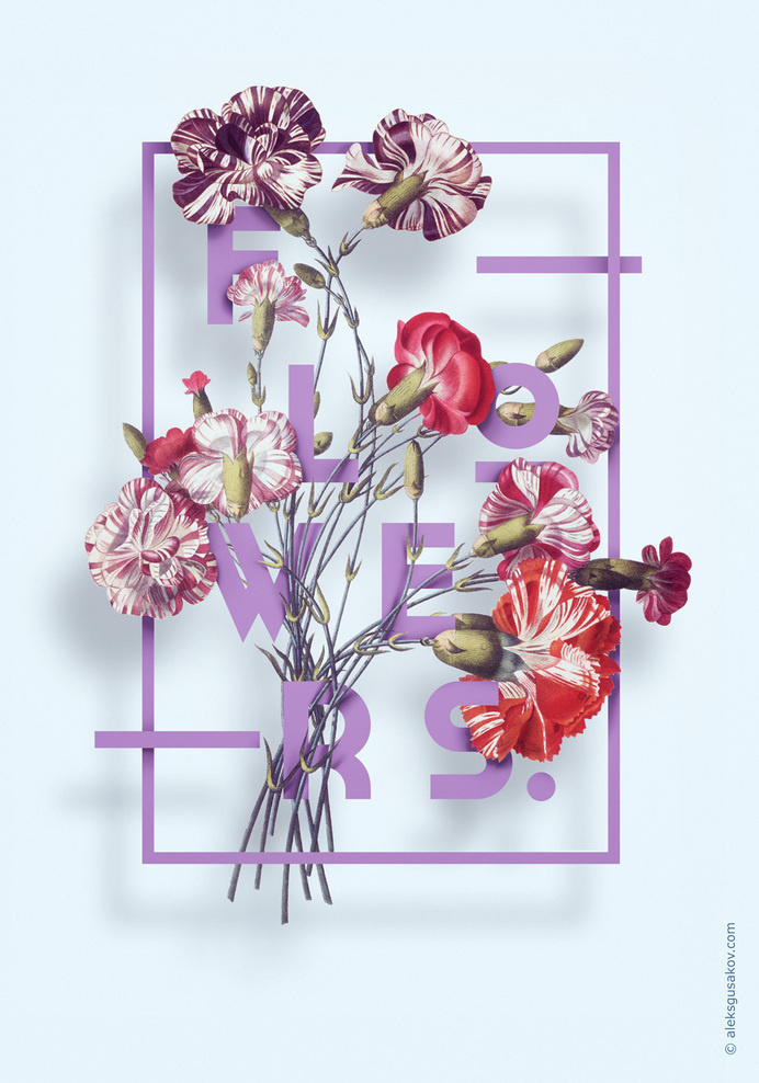aleks-gusakov-Flower-6 #poster #typography