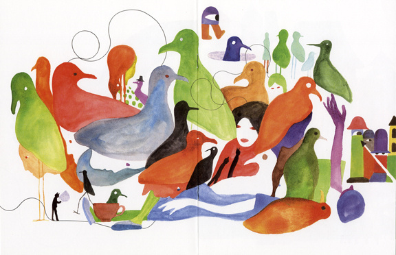 Mike Andrews / Hand On String with Geoff McFetridge Artwork The Fox Is Black #illustration