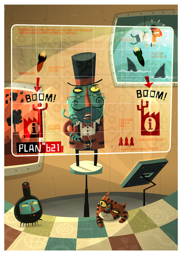 Evil Genius - The Extraordinaires #steve #simpson #illustration #genius #evil