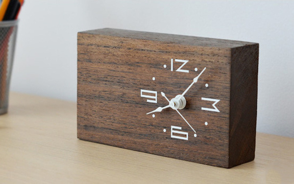 Woodtime: Simple, Modern & Minimal Bare Wood Clocks #wood #gadget #clock
