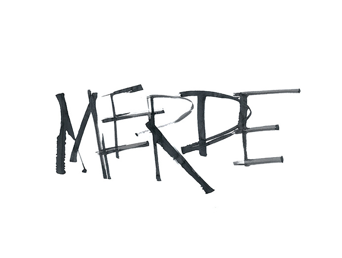 not an inspirational message 💩 by Le Riquiqui-www.LeRiquiqui.com #merde #lettering #LeRiquiqui #ink #handlettering #notinspirational