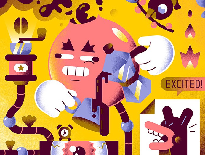preview-nisaurus-illustration-coffee.jpg #illustration #dog