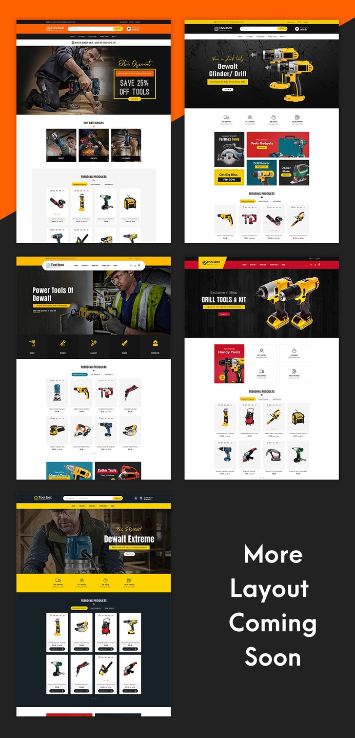 #ToolBox - #Drill #Tools & #Equipment - #Prestashop #Responsive #Theme | #TemplateTrip #eCommerce #Website #Design #Template
