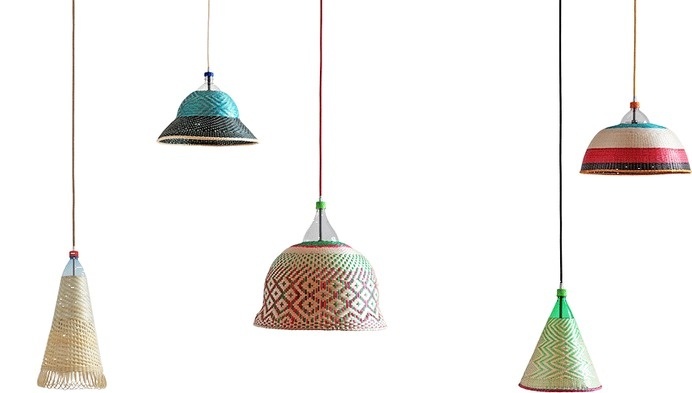 Pet Lamp: unique handcrafted lamps made from plastic bottles