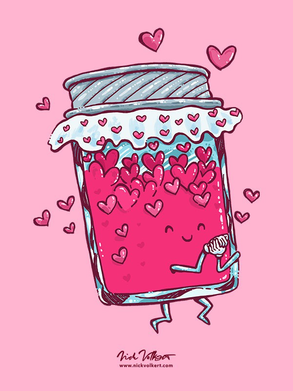 Love is in the air during the week of Valentine's Day! This little jar is full of hearts, sweets and love as spreads loves throughout the day!