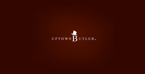 UptownButler #white #serif #butler #brown #identity #logo