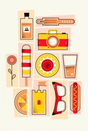 Hey Neil | Summertime - Neiljrook.com #objects #rook #neil #j #illustration #items