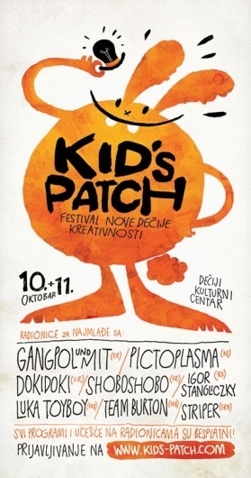 Kids-patch on the Behance Network #illustration #orange #watercolor