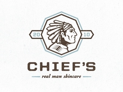 Chief's Skincare logo by Tim Boelaars #logo #indian #identity