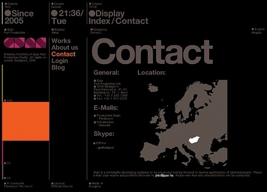 GYÁR branding, 2011. on the Behance Network #swiss #website #webdesign #helvetica #style