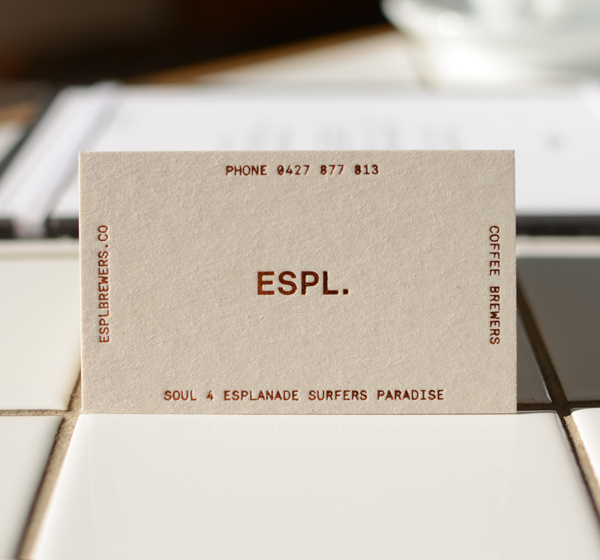 Esplanade Coffee Brewers on Behance #typography #business card