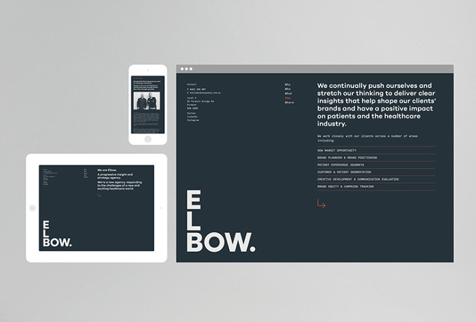 Elbow by Christopher Doyle & Co. #logo #mark #typography #web design #website