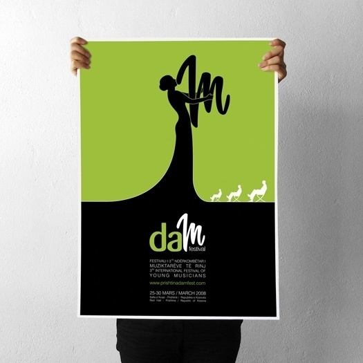 projectgraphics - typo/graphic posters #kosovo #festival #prishtina #projectgraphics #poster #dam #2008