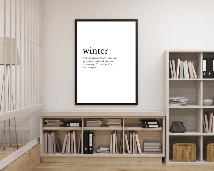 Winter Definition Wall Art Poster Design
