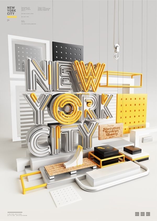 Typography 11. by Peter Tarka, via Behance #york #nyc #layers #new