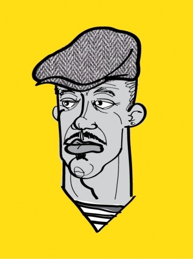 Specialmagazin #yellow #illustration #portrait #hat #man #face