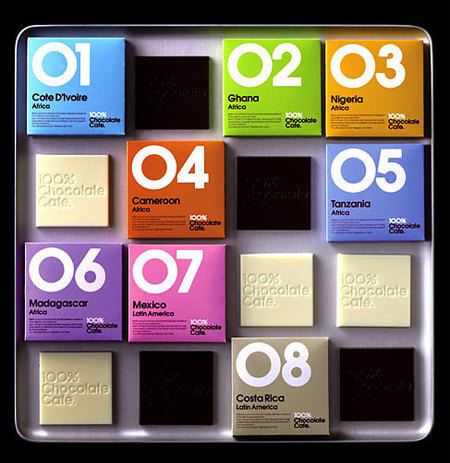 TheDieline.com: 100% Chocolate Cafe #packaging