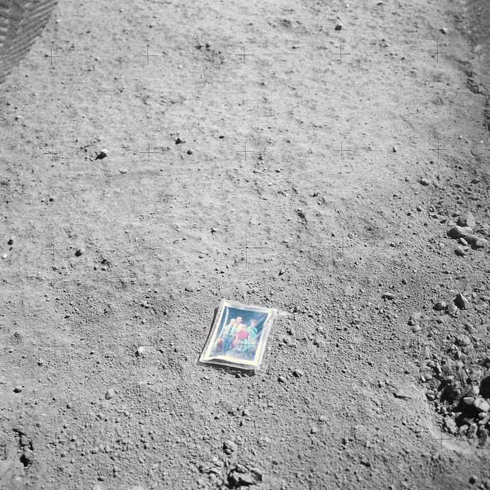"I'd always planned to leave it on the moon, so when I dropped it, it was just to show the kids that I really did leave it on the moon." –Charles Duke . Read the rest of our Heirloom Gear feature on Charles Duke's famous family portrait in Issue 05 SPACE now shipping.