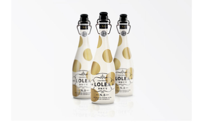 #packaging #identity #Lolea #sangria #gold #white #polkadot