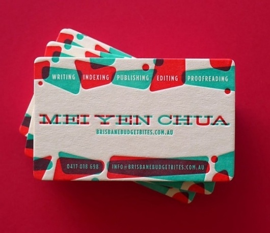 Mei Yen Chua | Lovely Stationery #emboss #business #card #letterpress #stock #overprint #overlay