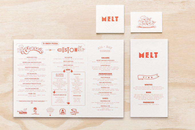 Melt #stationary #menu #folder #restaurant