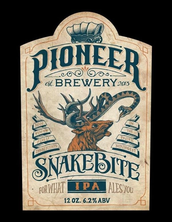 Illustration and Lettering: A Hands on Approach to Label Design Skillshare #pioneer #snakebite