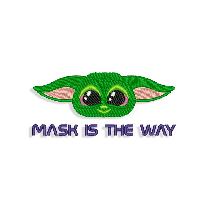 Mask Is The Way, Baby Yoda Embroidery design