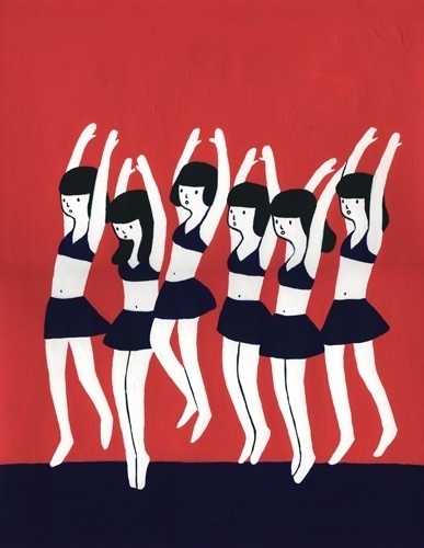 せーのっ(2008.08) #illustration #girls #black #ballerinas