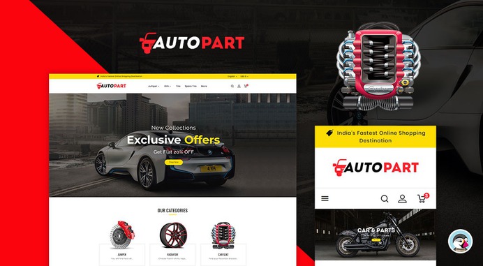 #Auto #Parts & #Garage - #Prestashop #Responsive #Theme | #TemplateTrip #eCommerce #Website #Design #Template