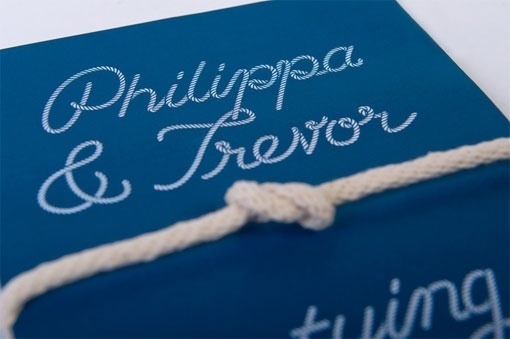 Design Work Life » SilentPartner: Philippa & Trevor Wedding Stationery #rope #wedding #invitation