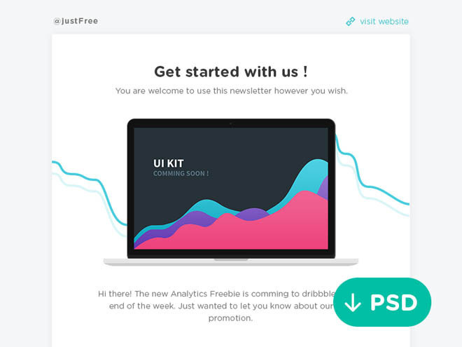 Minimal Newsletter Template PSD